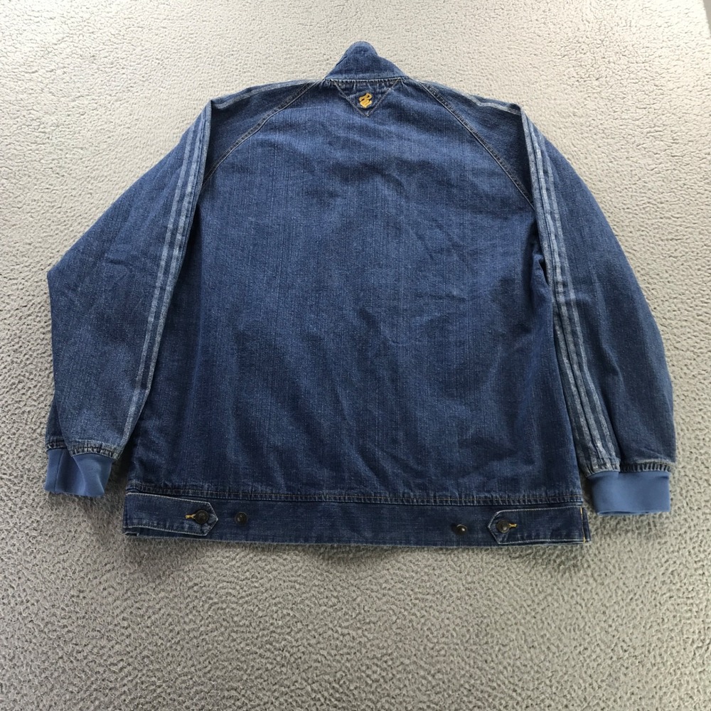 Vintage Rocawear Jacket Mens Extra Large Blue Denim Y2K Embroidered Rap Logo Zip - Picture 4 of 12